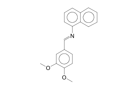N-[(E)-(3,4-Dimethoxyphenyl)methylidene]-1-naphthalenamine