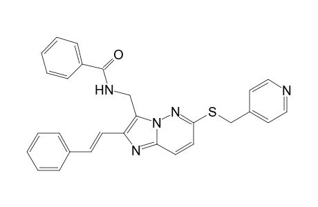 N-[[2-[(E)-2-phenylethenyl]-6-(pyridin-4-ylmethylsulfanyl)imidazo[1,2-b]pyridazin-3-yl]methyl]benzamide