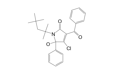 3-BENZOYL-4-CHLORO-5-HYDROXY-5-PHENYL-(1,1,3,3-TETRAMETHYLBUTYL)-1,5-DIHYDRO-2H-PYRROL-2-ONE