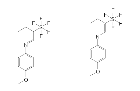 N-(2-PENTAFLUOROSULFANYL-BUTYLIDENE)-4-METHOXYBENZENAMINE/ENAMINE