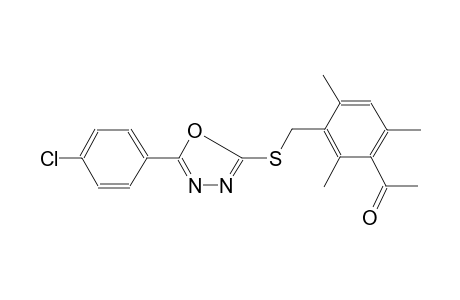 Ethanone, 1-[2,4,6-trimethyl-3-[5-(4-chlorophenyl)-1,3,4-oxadiazol-2-ylthiomethyl]phenyl]-