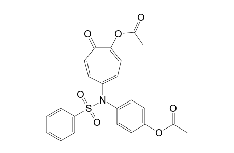 4'-hydroxy-N-(4-hydroxy-5-oxo-1,3,6-cycloheptatrien-1-yl)benzenesulfonanilide, diacetate