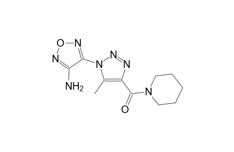4-[5-methyl-4-(1-piperidinylcarbonyl)-1H-1,2,3-triazol-1-yl]-1,2,5-oxadiazol-3-amine