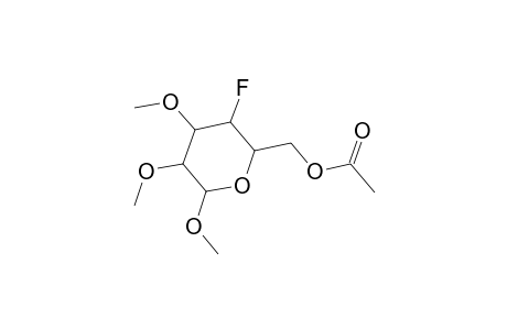 Glucopyranoside, methyl 4-deoxy-4-fluoro-2,3-di-O-methyl-, acetate, .alpha.-D-