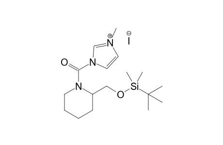 3-[2-(tert-Butyldimethylsilyloxymethyl)piperidin-1-carbonyl]-1-methyl-3H-imidazol-1-ium iodide