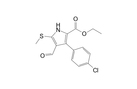 3-(4-Chlorophenyl)-4-formyl-5-(methylthio)-1H-pyrrole-2-carboxylic acid ethyl ester