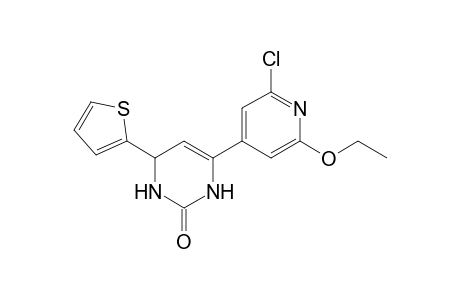 6-[2'-Chloro-6'-ethoxypyridin-4'-yl]-1,2,3,4-tetrahydro-2-oxo-4-(2"-thienyl)pyrimidine