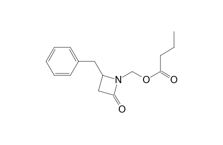 4-Benzyl-1-butanoyloxymethylazetidin-2-one