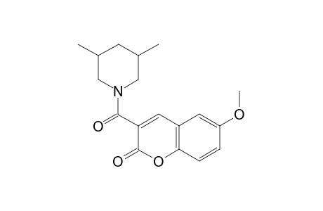 2H-1-Benzopyran-2-one, 3-[(3,5-dimethyl-1-piperidinyl)carbonyl]-6-methoxy-
