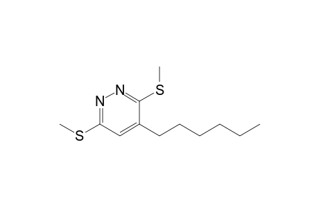 3,6-bis(methylthio)-4-(n-hexyl)-1,2-diazine