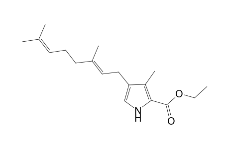 Ethyl 3-methyl-4-(3,7-dimethyocta-2,6-dienyl)pyrrole-2-carboxylate