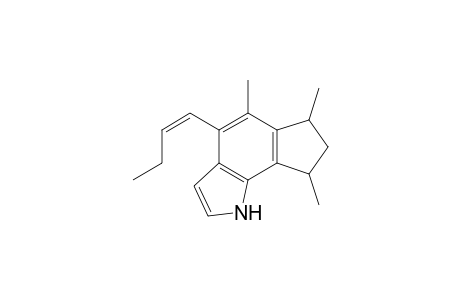 4-[(Z)-but-1-enyl]-5,6,8-trimethyl-1,6,7,8-tetrahydrocyclopenta[g]indole