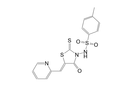 4-methyl-N-[(5Z)-4-oxo-5-(2-pyridinylmethylene)-2-thioxo-1,3-thiazolidin-3-yl]benzenesulfonamide