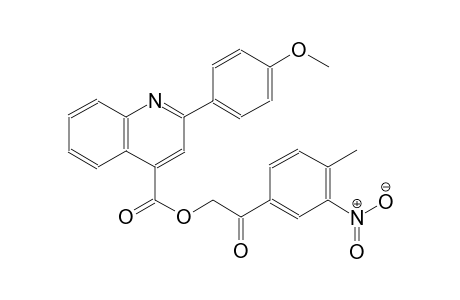 4-quinolinecarboxylic acid, 2-(4-methoxyphenyl)-, 2-(4-methyl-3-nitrophenyl)-2-oxoethyl ester