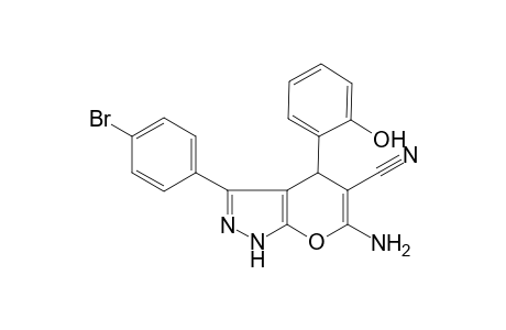 6-Amino-3-(4-bromo-phenyl)-4-(2-hydroxy-phenyl)-1,4-dihydro-pyrano[2,3-c]pyrazole-5-carbonitrile