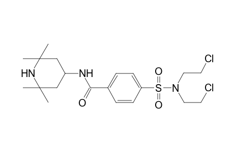 4-[bis(2-chloroethyl)sulfamoyl]-N-(2,2,6,6-tetramethyl-4-piperidinyl)benzamide