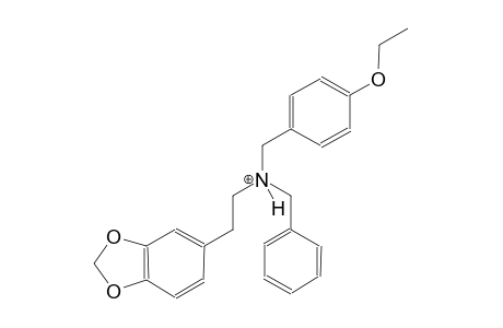 2-(1,3-benzodioxol-5-yl)-N-benzyl-N-(4-ethoxybenzyl)ethanaminium