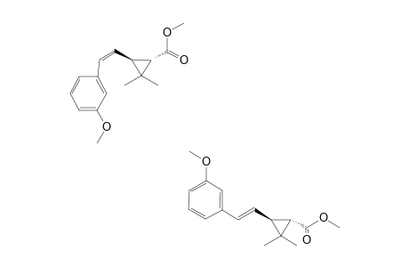METHYL-(1S,3S)-3-[2-(3-METHOXYPHENYL)-ETHEN-1-YL]-2,2-DIMETHYLCYCLOPROPANE-1-CARBOXYLATE;MIXTURE