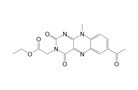 2-(7-acetyl-10-methyl-2,4-dioxo-3-benzo[g]pteridinyl)acetic acid ethyl ester