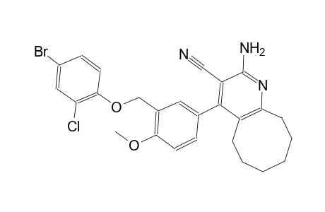 2-amino-4-{3-[(4-bromo-2-chlorophenoxy)methyl]-4-methoxyphenyl}-5,6,7,8,9,10-hexahydrocycloocta[b]pyridine-3-carbonitrile