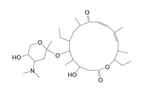 4-Hydroxy-6-(2-methyl-4-dimethylamino-5-hydroxy-1-oxacyclohexyloxy)-7,16-diethyl-5,9,13,15-tetramethyl-1-oxacyclohexadeca-11,13-dien-2,10-dione