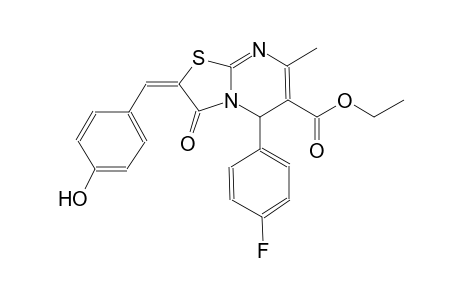 (2E)-5-(4-fluorophenyl)-2-(4-hydroxybenzylidene)-3-keto-7-methyl-5H-thiazolo[3,2-a]pyrimidine-6-carboxylic acid ethyl ester