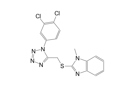 1H-benzimidazole, 2-[[[1-(3,4-dichlorophenyl)-1H-tetrazol-5-yl]methyl]thio]-1-methyl-