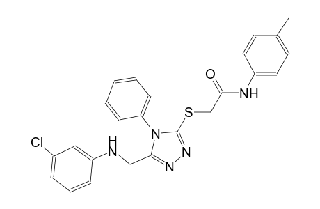 2-({5-[(3-chloroanilino)methyl]-4-phenyl-4H-1,2,4-triazol-3-yl}sulfanyl)-N-(4-methylphenyl)acetamide