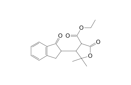 3-Furancarboxylic acid, 4-(2,3-dihydro-1-oxo-1H-inden-2-yl)tetrahydro-5,5-dimethyl-2-oxo-, ethyl ester
