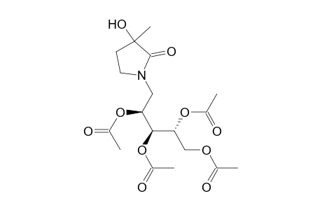 D-Ribitol, 1-deoxy-1-(3-hydroxy-3-methyl-2-oxo-1-pyrrolidinyl)-, 2,3,4,5-tetraacetate