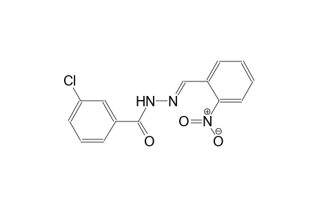 3-chloro-N'-[(E)-(2-nitrophenyl)methylidene]benzohydrazide