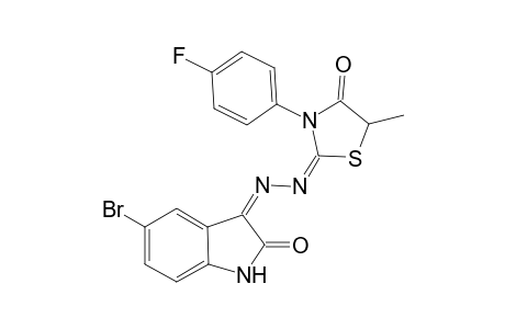 5-Bromo-3-[(3-(4-fluorophenyl)-5-methyl-4-thiazolidinone-2-ylidene)hydrazono]-1H-2-indolinone