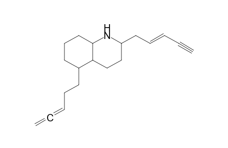 2-(2'-Penten-4'-yn-1'-yl)-5-(penta-3",4"-dien-1'-yl)-decahydroquinoline
