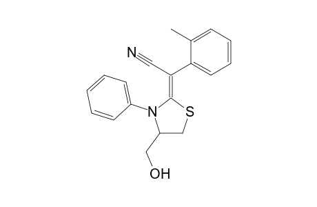 2-(1-Cyano-1-(2-tolyl))methylene-4-hydroxymethyl-3-phenylthiazolidine