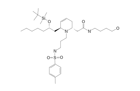 2-Pyridineacetamide, 6-[2-[[(1,1-dimethylethyl)dimethylsilyl]oxy]heptyl]-1,2,3,6-tetrahydr o-N-(4-hydroxybutyl)-1-[3-[[(4-methylphenyl)sulfonyl]amino]propyl]-, [2.alpha.,6.beta.(S*)]-(.+-.)-