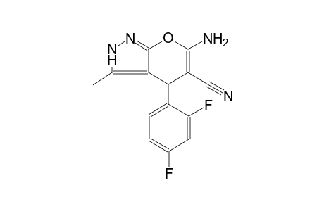 6-amino-4-(2,4-difluorophenyl)-3-methyl-2,4-dihydropyrano[2,3-c]pyrazole-5-carbonitrile
