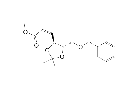 (Z)-3-[(4S,5S)-2,2-dimethyl-5-(phenylmethoxymethyl)-1,3-dioxolan-4-yl]-2-propenoic acid methyl ester
