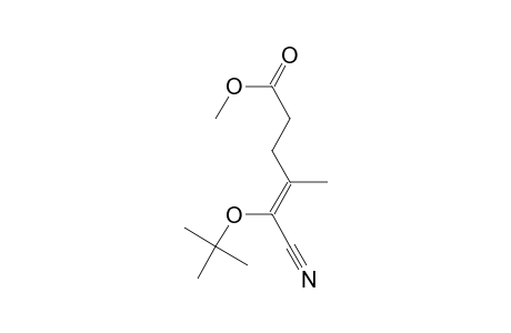 4-Pentenoic acid, 5-cyano-5-(1,1-dimethylethoxy)-4-methyl-, methyl ester, (Z)-