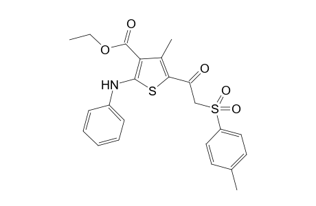 4-Methyl-2-phenylamino-5-[2-(toluene-4-sulfonyl)-acetyl]-thiophene-3-carboxylic acid ethyl ester