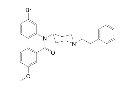 N-(3-Bromophenyl)-3-methoxy-N-[1-(2-phenylethyl)piperidin-4-yl]benzamide