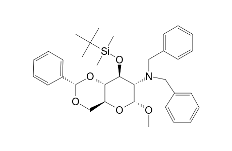 METHYL-2,2-N,N-DIBENZYLAMINO-3-TERT.-BUTYLDIMETHYLSILYLOXY-4,6-O-BENZYLIDENE-2-DEOXY-ALPHA-D-GLUCOPYRANOSIDE