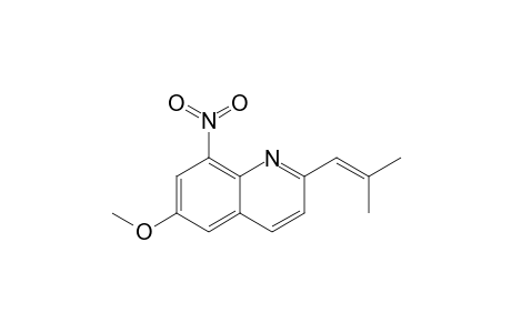 6-Methoxy-2-(2-methylprop-1-enyl)-8-nitro-quinoline