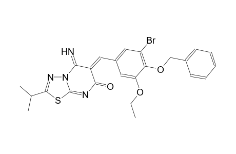7H-[1,3,4]thiadiazolo[3,2-a]pyrimidin-7-one, 6-[[3-bromo-5-ethoxy-4-(phenylmethoxy)phenyl]methylene]-5,6-dihydro-5-imino-2-(1-methylethyl)-, (6Z)-