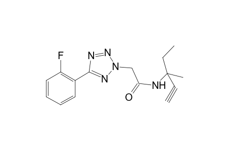 2H-1,2,3,4-Tetrazole-2-acetamide, N-(1-ethyl-1-methyl-2-propynyl)-5-(2-fluorophenyl)-