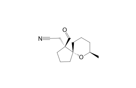 (1R*,5R*,7S*)-1-Formyl-7-methyl-6-oxaspiro[4.5]dec-1-ylacetonitrile