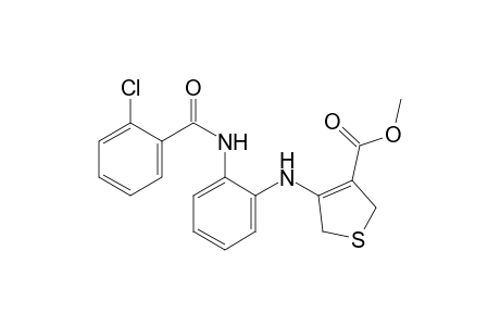 4-[o-(o-chlorobenzamido)anilino]-2,5-dihydro-3-thiophenecarboxylic acid, methyl ester
