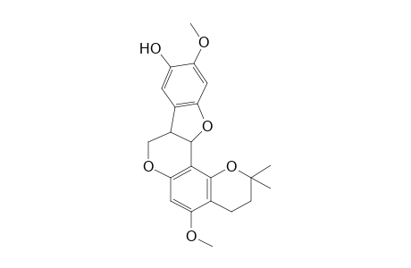 3,4,8a,13a-Tetrahydro-10-hydroxy-2,2-dimethyl-5,11-dimethoxy-2H,8H-benzofuro[2',3':4,5]pyran[2,3-h][1]benzopyran