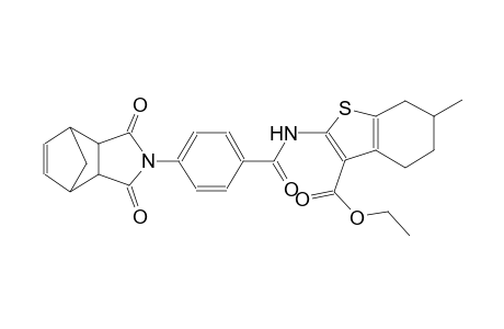 ethyl 2-{[4-(3,5-dioxo-4-azatricyclo[5.2.1.0~2,6~]dec-8-en-4-yl)benzoyl]amino}-6-methyl-4,5,6,7-tetrahydro-1-benzothiophene-3-carboxylate