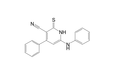 2H-Thiopyran-5-carbonitrile, 6-amino-4-phenyl-2-(phenylimino)-