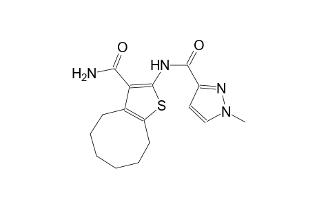 N-[3-(aminocarbonyl)-4,5,6,7,8,9-hexahydrocycloocta[b]thien-2-yl]-1-methyl-1H-pyrazole-3-carboxamide